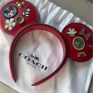 RARE & HARD TO FIND: DISNEY x COACH Red Mickey Mouse Ear’s Headband